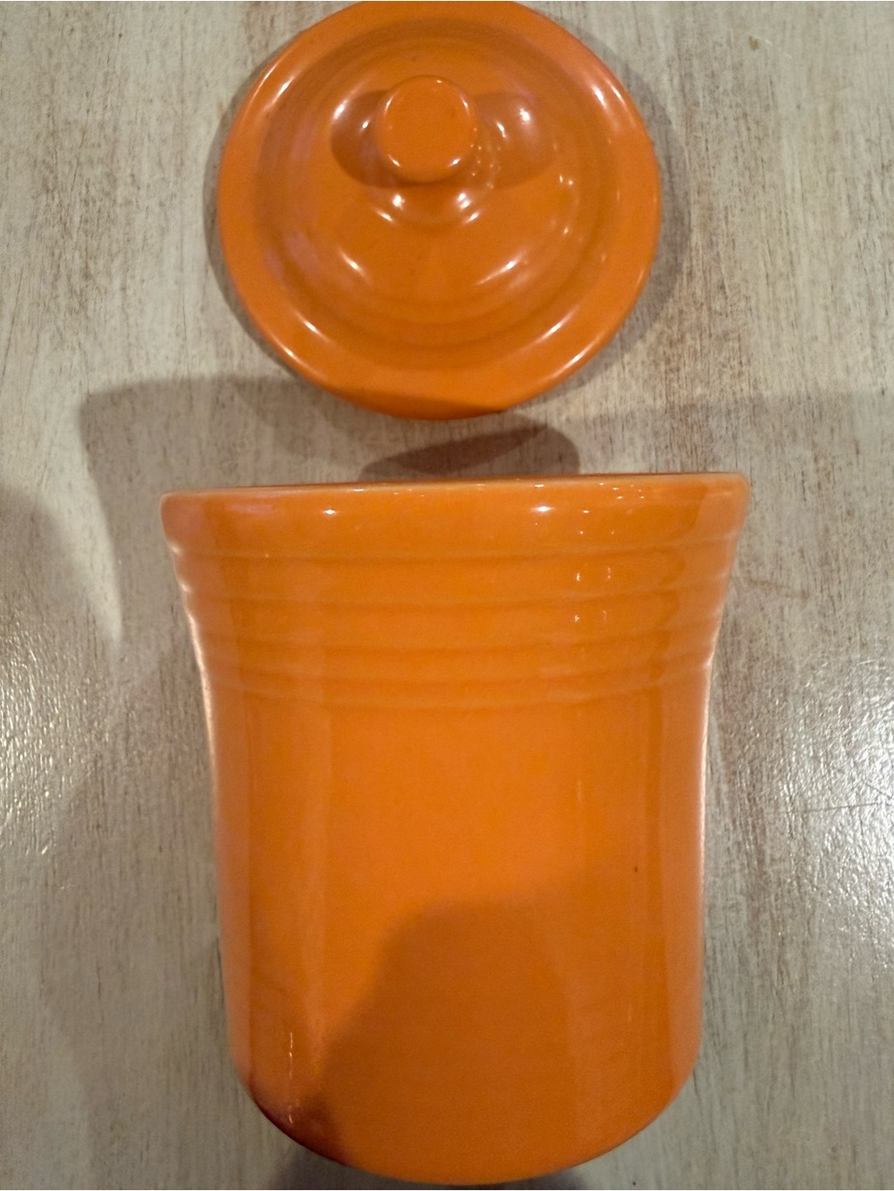Fiesta Tangerine Sugar / Small Canister with Lid